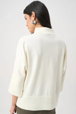 Load image into Gallery viewer, Brushed Viscose And Nylon Funnel-Neck Sweater Winter White
