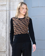 Load image into Gallery viewer, COLORBLOCK SWEATER - Camel &amp; Black
