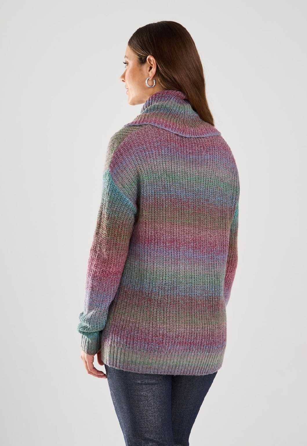 COWL NECK SWEATER - Cool Spacedye