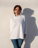 Load image into Gallery viewer, Catalina Turtleneck Tee - White
