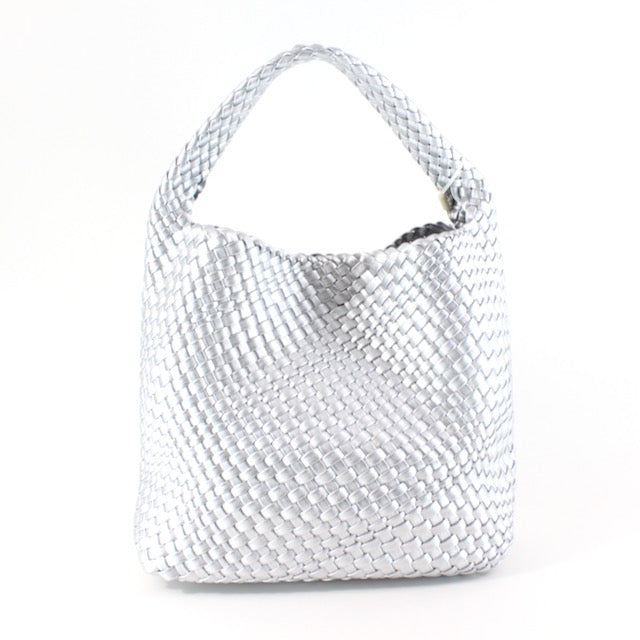 BROOKLYN WOVEN BAG - Silver