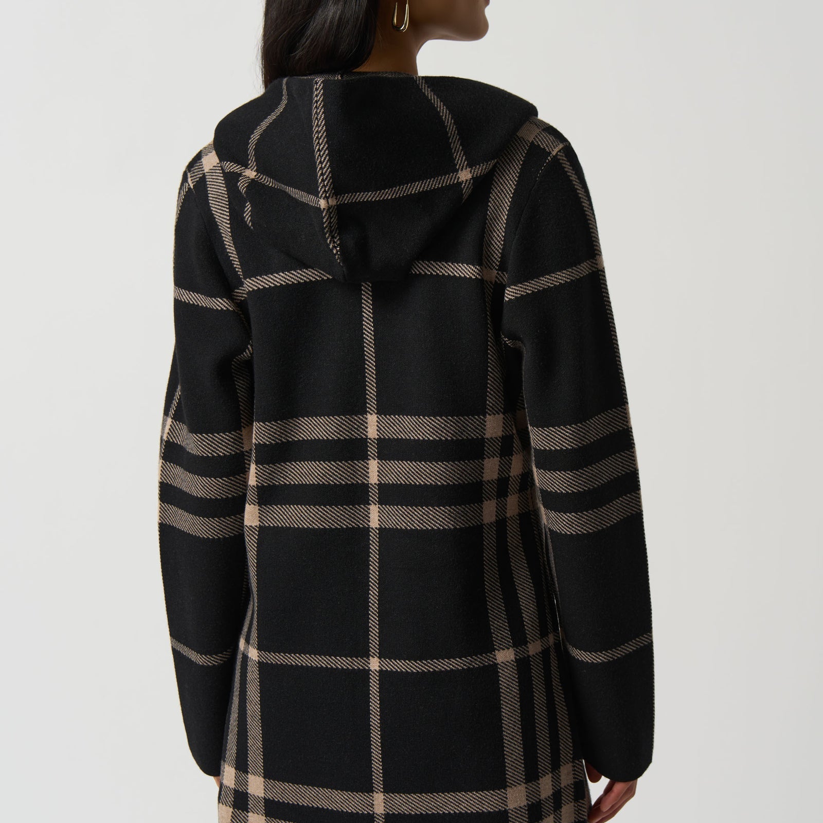 PLAID HOODED JACKET