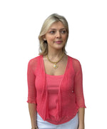Load image into Gallery viewer, MESH CARDIGAN - WATERMELON
