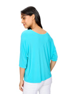 Load image into Gallery viewer, SILKY KNIT BOXY TOP - Sea View Blue
