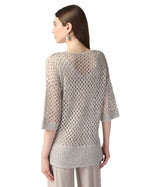 Load image into Gallery viewer, SEQUIN DETAIL CROCHET TOP - Tan
