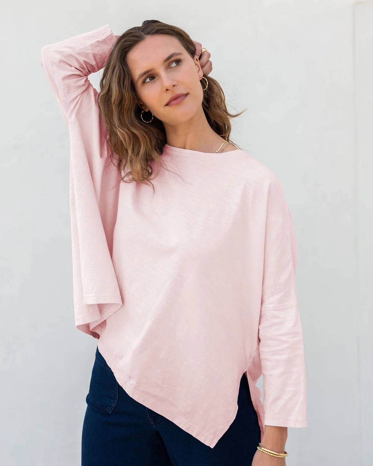 Catalina Slub Tee - Rose Quartz