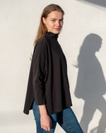 Load image into Gallery viewer, Catalina Turtleneck Tee - Black
