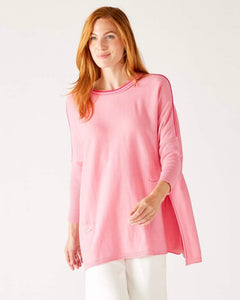 Catalina Contrast Sweater - Sugar Pink