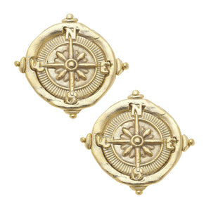 COMPASS PIERCED EARRINGS