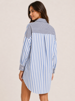 Load image into Gallery viewer, Caryn Lawn- Blue Stripe Dress
