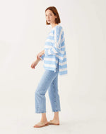 Load image into Gallery viewer, Catalina Slub Tee - French Blue Stripes
