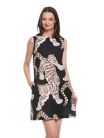 Load image into Gallery viewer, Metropolitan Sheath Dress Black Tiger Print
