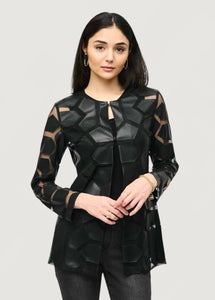 GEOMETRIC PATTERN JACKET - Black