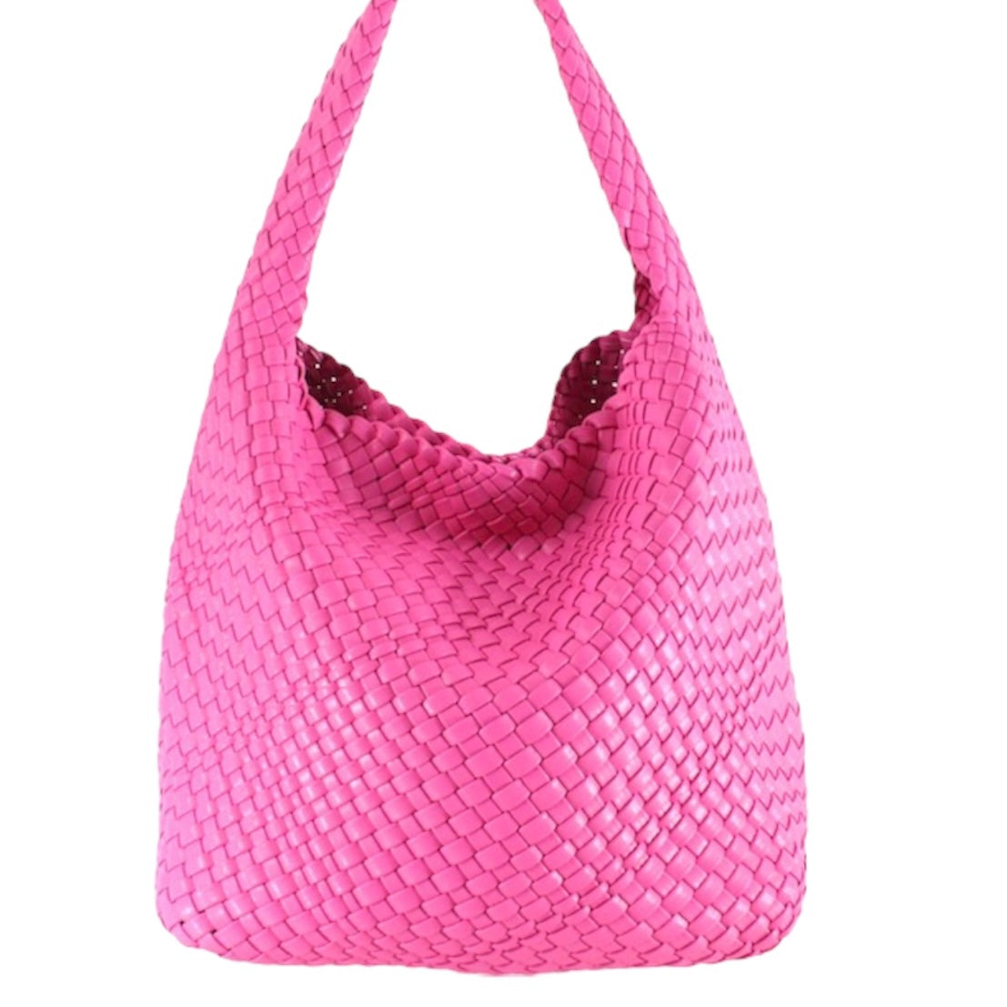 BROOKLYN WOVEN BAG - Hot Pink