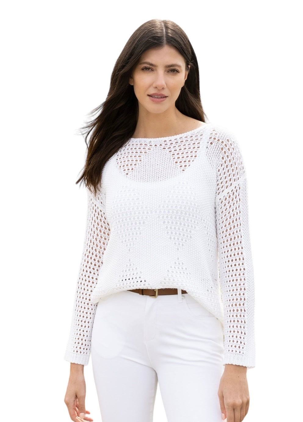 CROCHET TOP AND TANK - WHITE