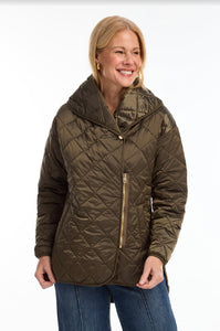 QUILTED JACKET - Olive