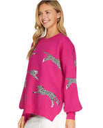 Load image into Gallery viewer, CHEETAH SWEATER - Hot Pink
