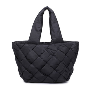 ALY WOVEN TOTE - Black