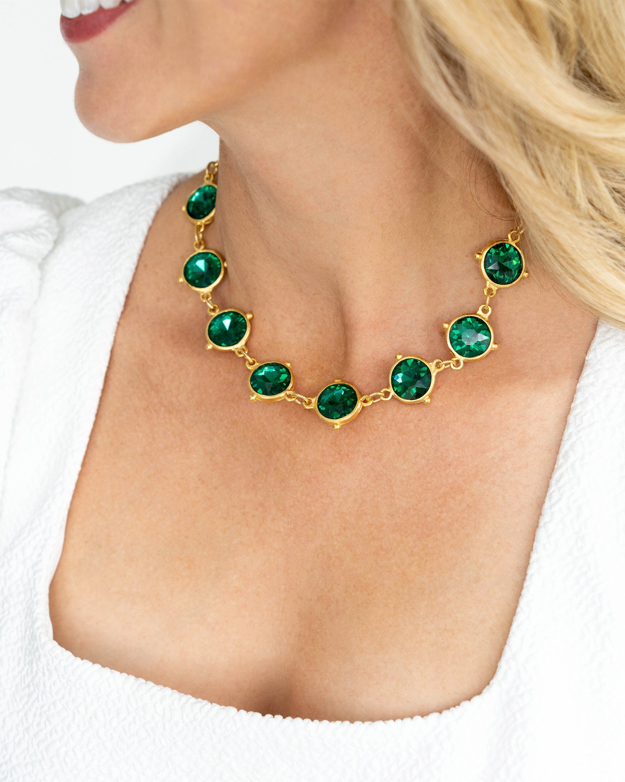 COUPE TENNIS NECKLACE - EVERGREEN
