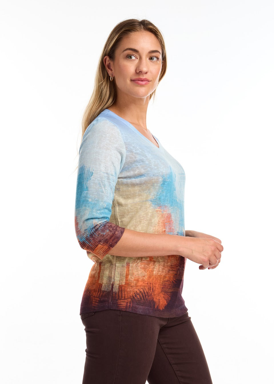 3/4 SLEEVE TEE - Paint Strokes