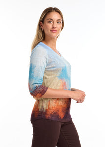 3/4 SLEEVE TEE - Paint Strokes