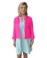 Load image into Gallery viewer, LINEN JACKET - Neon Pink
