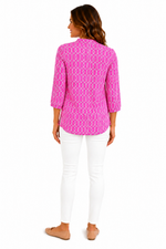Load image into Gallery viewer, Lulu B Pink Geometric Top
