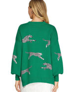 Load image into Gallery viewer, CHEETAH SWEATER - Green
