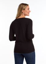 Load image into Gallery viewer, BOATNECK LONG SLEEVE TOP - Black
