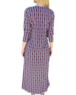 Load image into Gallery viewer, 3/4 SLEEVE MAXI DRESS - Pink &amp; Black
