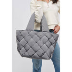 Load image into Gallery viewer, ALY WOVEN TOTE - Grey
