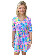 Load image into Gallery viewer, 1/2 SLEEVE DRESS - Beach Party
