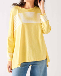 Catalina Slub Tee - Pineapple Stripe