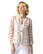 Load image into Gallery viewer, BEIGE/OFF-WHITE SHADOW STRIPE JACKET
