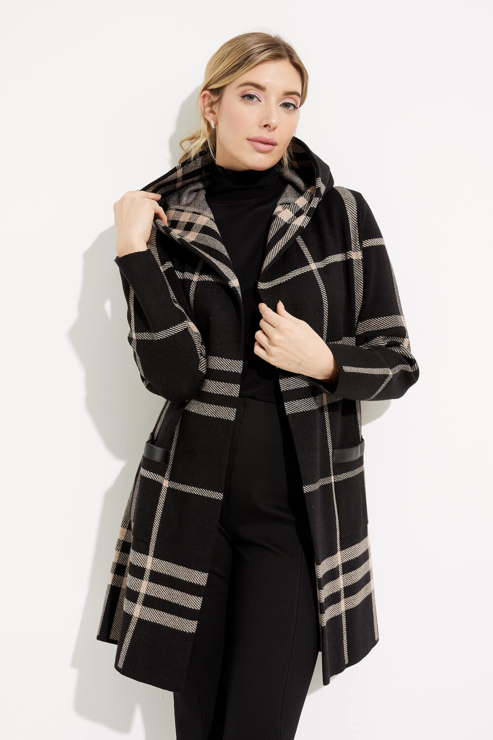 PLAID HOODED JACKET