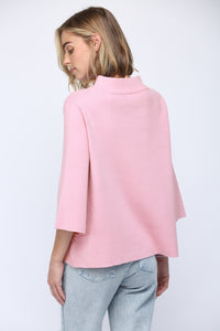 MOCK NECK SWEATER - Baby Pink