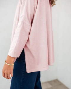 Catalina Slub Tee - Rose Quartz