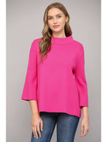 Load image into Gallery viewer, MOCK NECK SWEATER - Fuchsia
