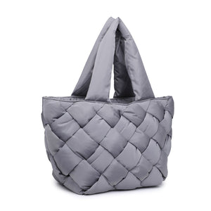 ALY WOVEN TOTE - Grey