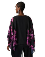 Load image into Gallery viewer, FLORAL CAPE SLEEVE FLOWY TOP
