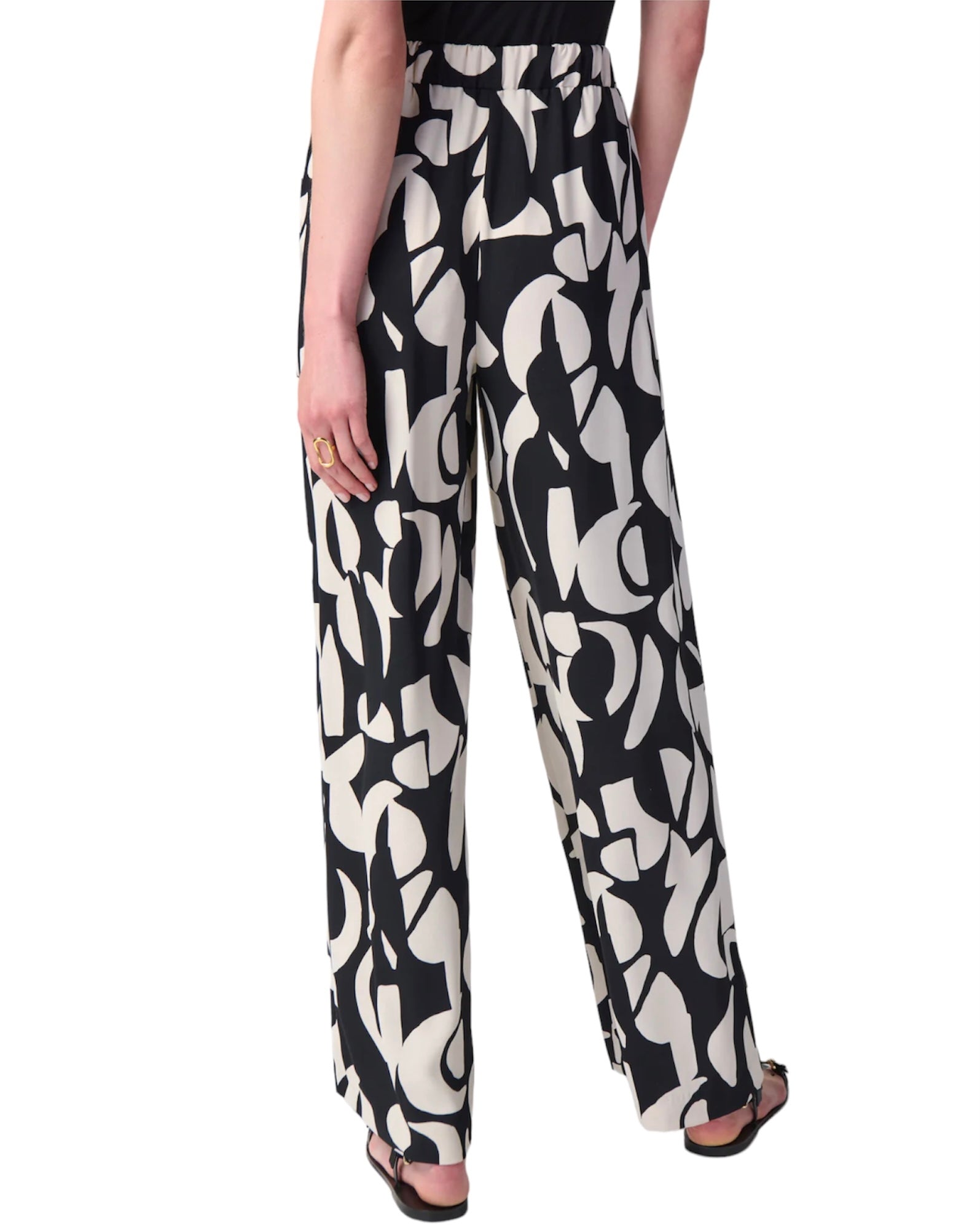 TWO TONE WIDE LEG PANT