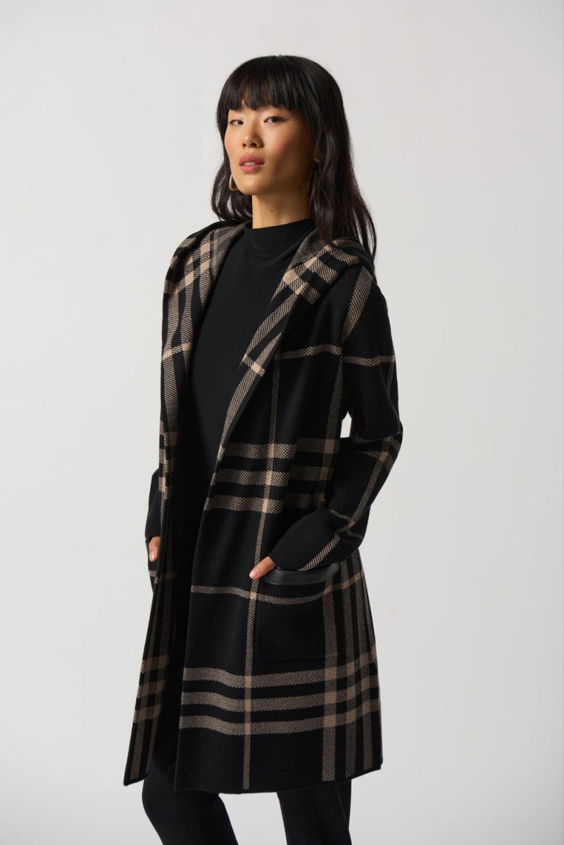 PLAID HOODED JACKET