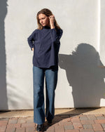 Load image into Gallery viewer, Catalina Turtleneck Tee - Navy
