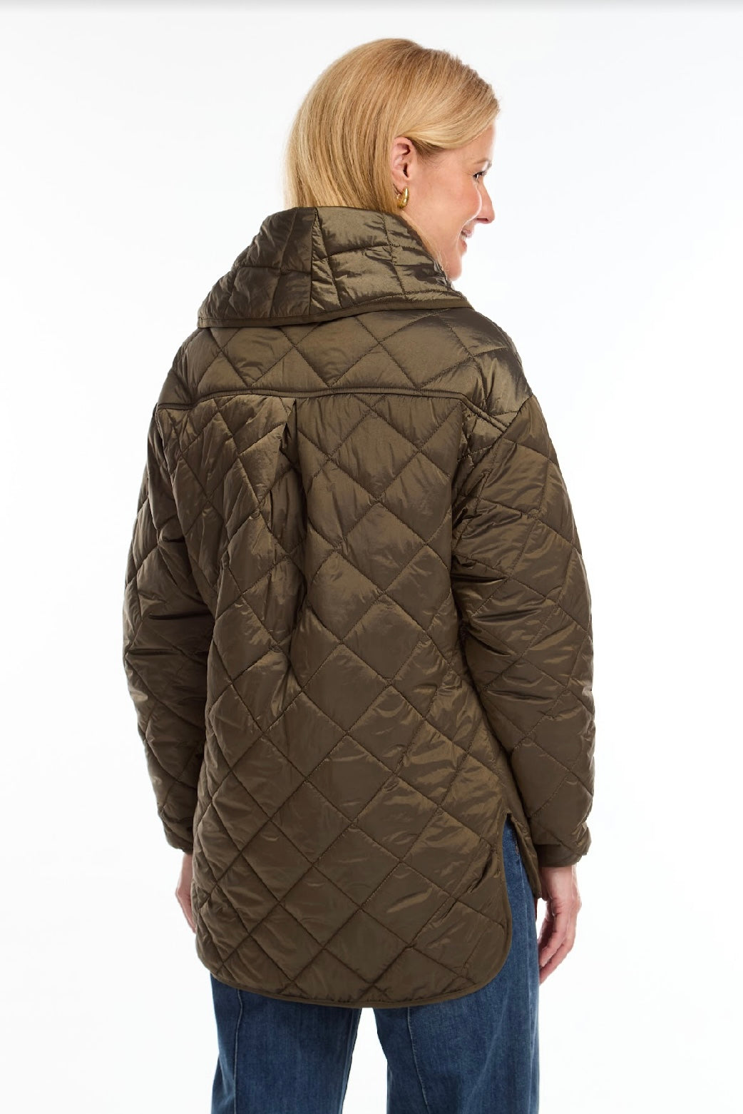 QUILTED JACKET - Olive