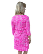 Load image into Gallery viewer, 3/4 SLEEVE CHA CHA DRESS - Neon Pink
