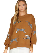Load image into Gallery viewer, CHEETAH SWEATER - Camel
