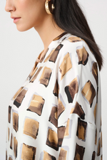 Load image into Gallery viewer, Satin Geometric Print Boxy Top
