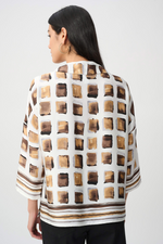Load image into Gallery viewer, Satin Geometric Print Boxy Top
