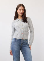 Load image into Gallery viewer, FDJ- Cabled Cardigan in Grey
