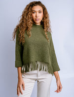 Load image into Gallery viewer, SACHI 'AJA' SWEATER-OLIVE
